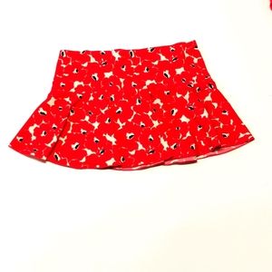 Victoria's Secret red floral swimsuit cover skirt